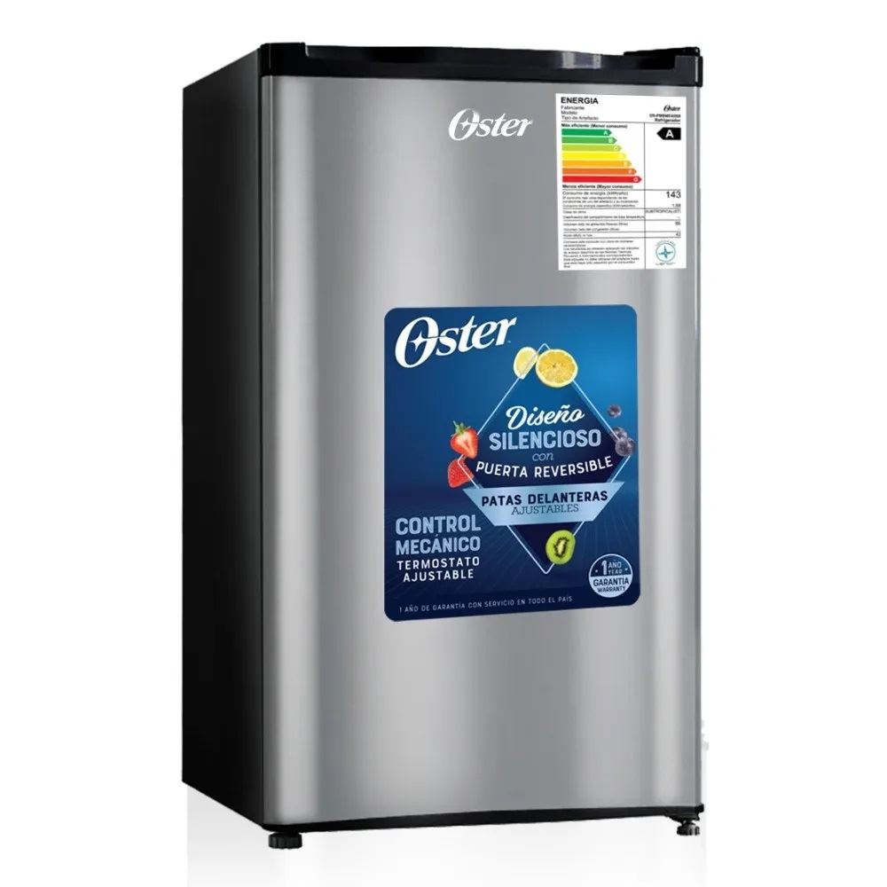 Frigobar Oster OS-PMBME92BB Frost 85 Litros 1 Puerta Silver
